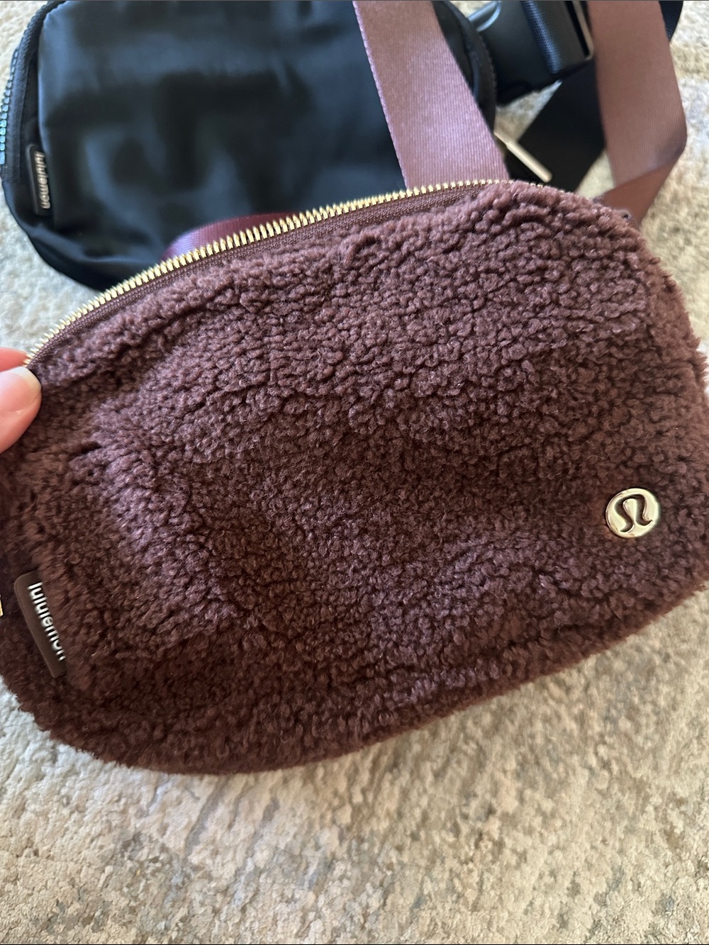 Lot of 3 Lululemon Black and Burgundy and brown Everyday crossbody Belt Bags - Picture 6 of 8